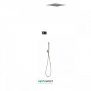 Електронна душова система прихованого монтажу Tres Shower Technology з термостатом сталь/чорний 09288584AC