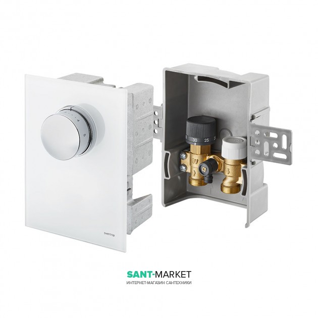 Регулятор теплого пола Oventrop Unibox TRTL белое стекло 1022770