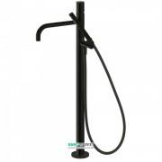 Смеситель для ванной Tres Study colors напольный с ручным душем черный матовый 26247002NM