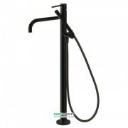 Смеситель для ванной Tres Study colors напольный с ручным душем черный матовый 26247001NM