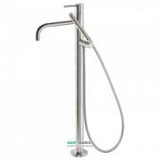 Смеситель для ванной Tres Study colors напольный с ручным душем сталь 26247001AC