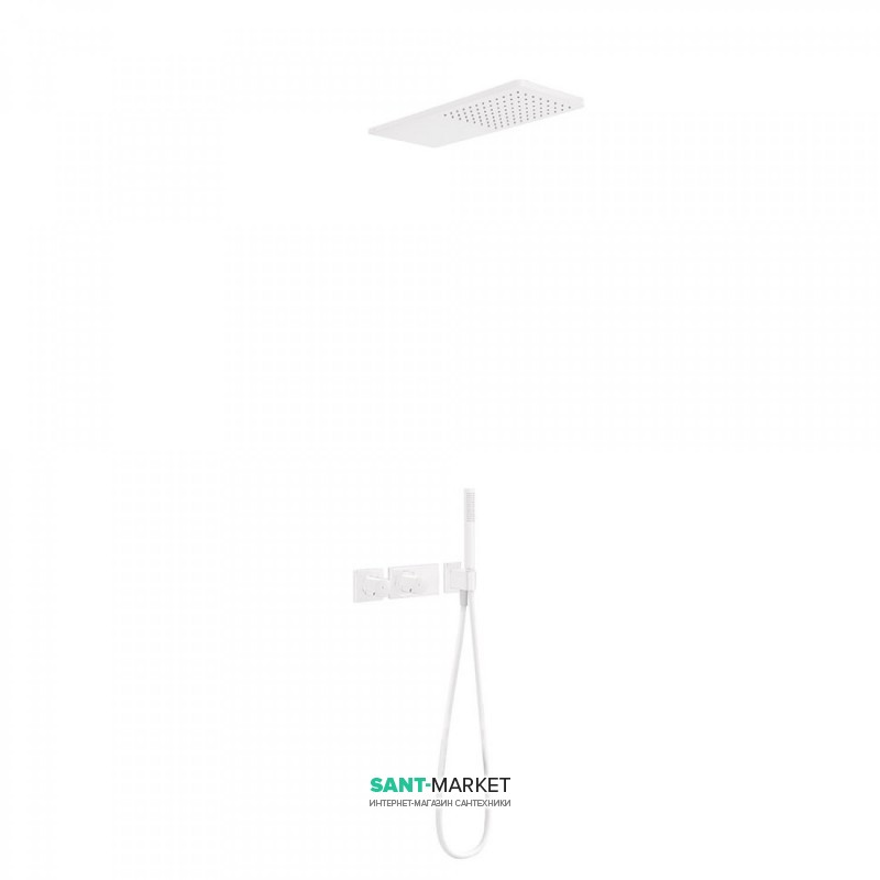 Душевая система Tres Block System colors термостатическая белый матовый 20735202BM