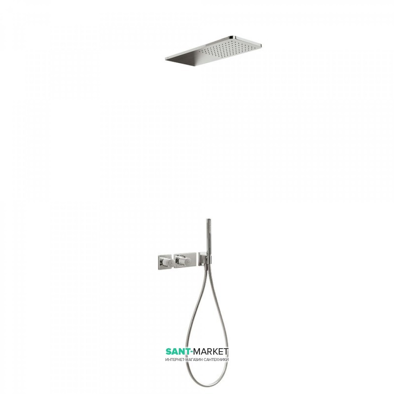 Душевая система Tres Block System colors термостатическая сталь 20735202AC