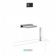 Електронна душова система прихованого монтажу Tres Shower Technology з термостатом і каскадним виливом хром/чорний 09288570