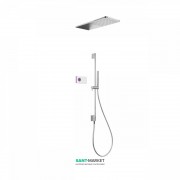 Електронна душова система прихованого монтажу Tres Shower Technology з термостатом хром/білий 09286582