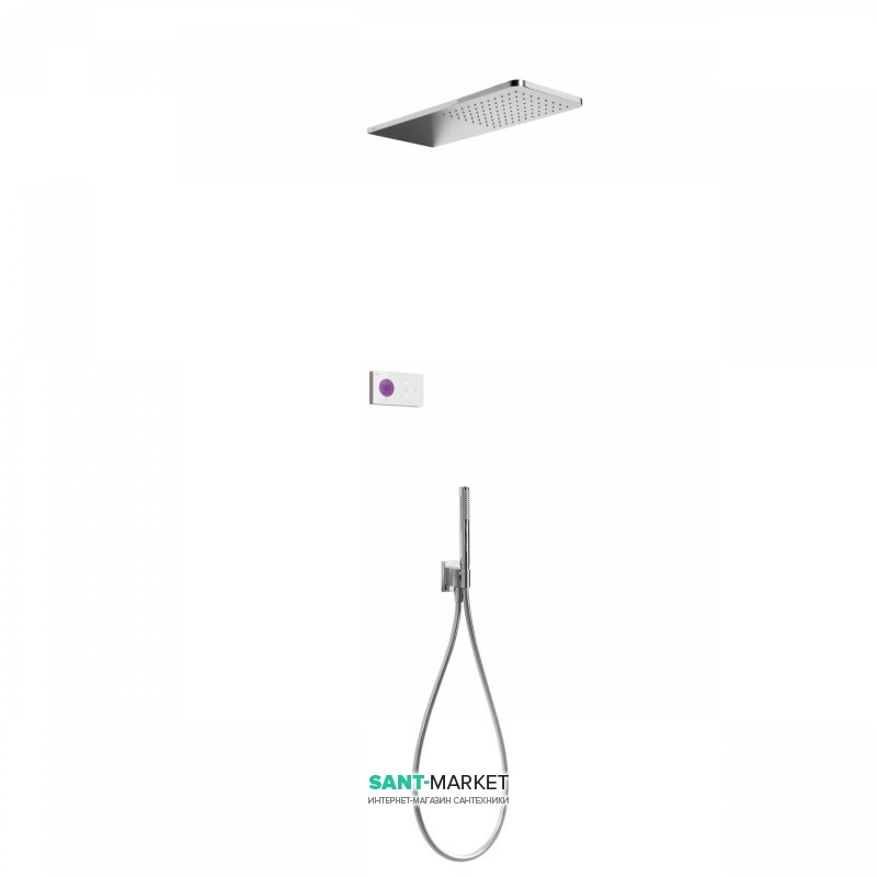 Электронная душевая система скрытого монтажа Tres Shower Technology с термостатом хром 09286554