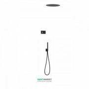 Электронная душевая система скрытого монтажа Tres Shower Technology с термостатом черный матовый/черный 09288555NM