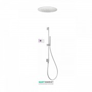 Електронна душова система прихованого монтажу Tres Shower Technology з термостатом хром/білий 09286583