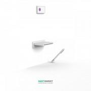 Электронная душевая система скрытого монтажа Tres Shower Technology с термостатом и каскадным изливом белый матовый/белый 09286570BM