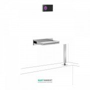 Електронна душова система прихованого монтажу Tres Shower Technology з термостатом і каскадним виливом хром/чорний 09288570
