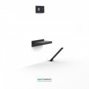 Электронная душевая система скрытого монтажа Tres Shower Technology с термостатом и каскадным изливом черный матовый/черный 09288570NM