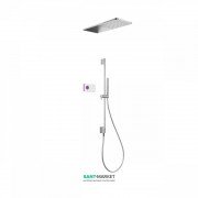 Электронная душевая система скрытого монтажа Tres Shower Technology с термостатом хром/белый 09286582