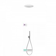 Электронная душевая система скрытого монтажа Tres Shower Technology с термостатом хром/белый 09286555