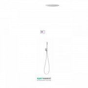 Электронная душевая система скрытого монтажа Tres Shower Technology с термостатом белый матовый/белый 09286555BM