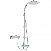 Душевая стойка Tres Cuadro-Tres термостатическая c верхним и ручным душем хром 00738501