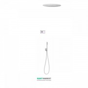 Електронна душова система прихованого монтажу Tres Shower Technology з термостатом білий матовий/білий 09286557BM