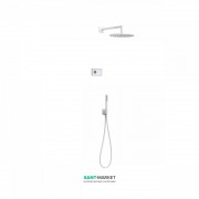 Електронна душова система прихованого монтажу Tres Shower Technology з термостатом білий матовий/білий 09286558BM