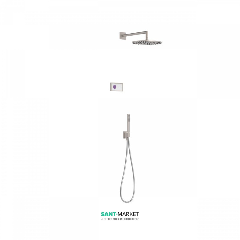 Електронна душова система прихованого монтажу Tres Shower Technology з термостатом сталь/білий 09286558AC