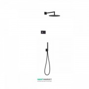 Электронная душевая система скрытого монтажа Tres Shower Technology с термостатом черный матовый/черный 09288558NM