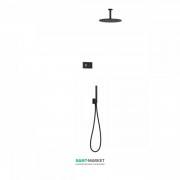 Электронная душевая система скрытого монтажа Tres Shower Technology с термостатом черный матовый/черный 09288567NM