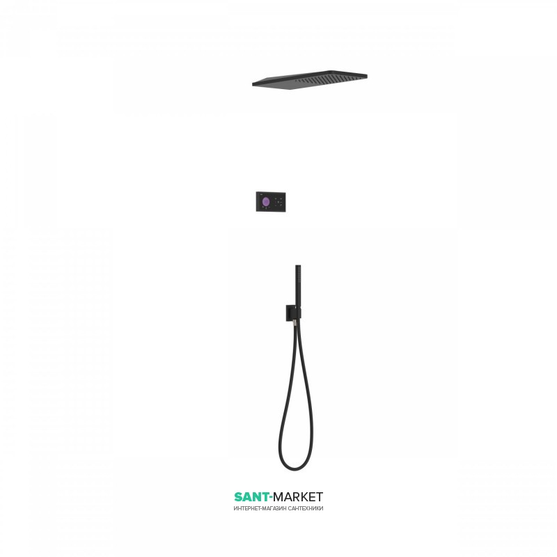 Електронна душова система Tres Shower Technology з термостатом чорний матовий 09288554NM