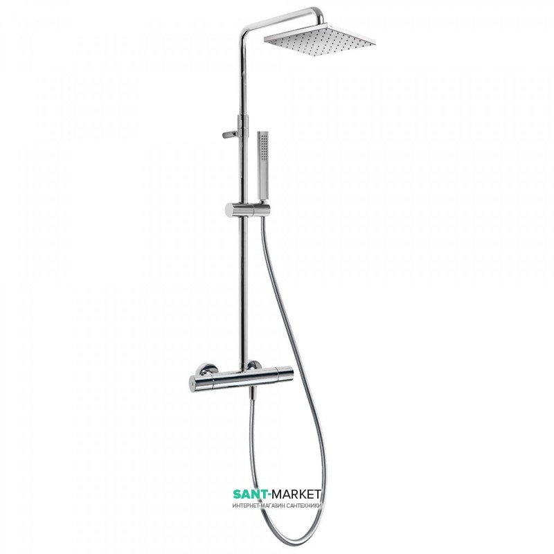 Душова стійка Tres Class-Tres термостатична з верхнім і ручним душем хром 20538501