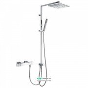 Душевая стойка Tres Cuadro-Tres термостатическая c верхним и ручным душем хром 107964