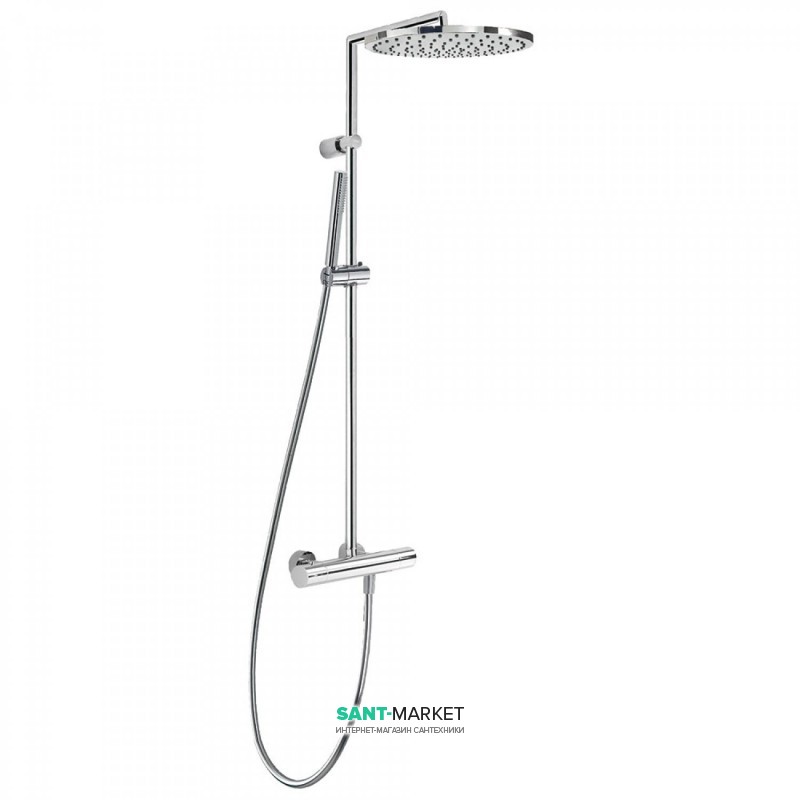 Душова стійка Tres Max-Tres термостатична з верхнім і ручним душем хром 06139301
