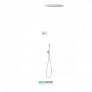 Электронная душевая система скрытого монтажа Tres Shower Technology с термостатом белый матовый/белый 09286557BM