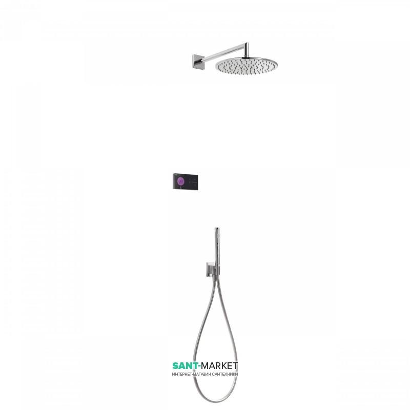 Електронна душова система прихованого монтажу Tres Shower Technology з термостатом хром/чорний 09288558