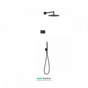 Электронная душевая система скрытого монтажа Tres Shower Technology с термостатом черный матовый/черный 09288558NM