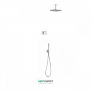 Электронная душевая система скрытого монтажа Tres Shower Technology с термостатом сталь/белый 09286567AC