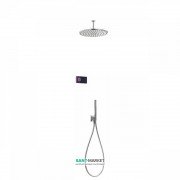 Электронная душевая система скрытого монтажа Tres Shower Technology с термостатом хром/черный 09288567