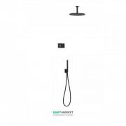 Электронная душевая система скрытого монтажа Tres Shower Technology с термостатом черный матовый/черный 09288567NM