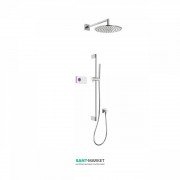 Электронная душевая система скрытого монтажа Tres Shower Technology с термостатом и штангой хром/белый 09286568