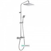 Душевая стойка Tres Flat-Tres термостатическая c верхним и ручным душем хром 20438702