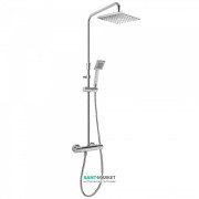 Душевая стойка Tres Flat-Tres термостатическая c верхним и ручным душем хром 20438704
