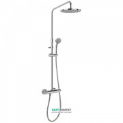 Душевая стойка Tres Flat-Tres термостатическая c верхним и ручным душем хром 20438703