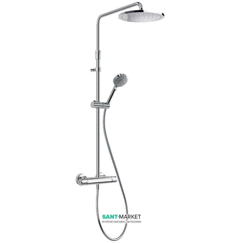 Душова стійка Tres Lex-Tres термостатичні c верхнім і ручним душем хром 190214