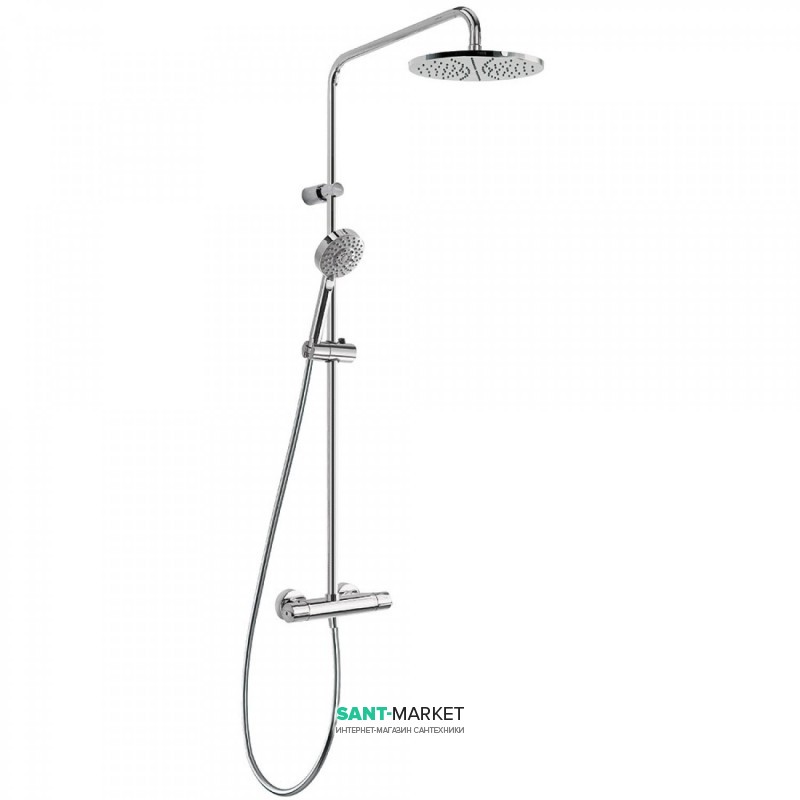 Душова стійка Tres Lex-Tres термостатична з верхнім і ручним душем хром 181385