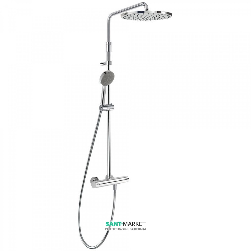 Душевая стойка Tres Max-Tres термостатическая c верхним и ручным душем хром 06121001