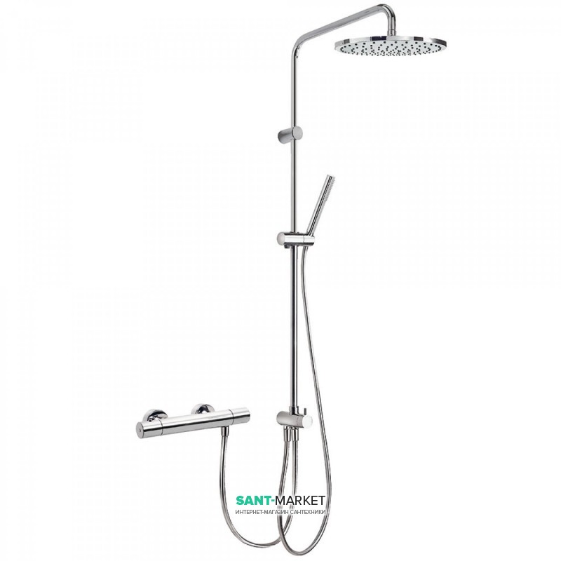 Душова стійка Tres Max-Tres термостатична з верхнім і ручним душем хром 06138501