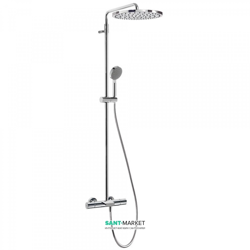  	Душова стійка Tres Max-Tres термостатична з каскадним виливом хром 06231201