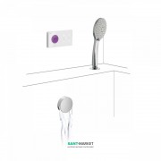 Електронна душова система прихованого монтажу Tres Shower Technology з термостатом хром/білий 09286573