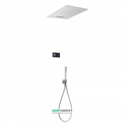 Електронна душова система прихованого монтажу Tres Shower Technology хромотерапія з термостатом хром/чорний 09288302
