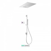 Електронна lушова система прихованого монтажу Tres Shower Technology з термостатом і штангою хром/білий 09286303