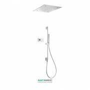 Електронна душова система прихованого монтажу Tres Shower Technology з термостатом і штангою хром/білий 09286305