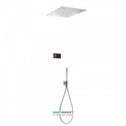 Електронна душова система прихованого монтажу Tres Shower Technology з термостатом хром/чорний 09288306