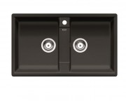 Мойка для кухни Blanco Zia 9 врезная с 2 чашами прямоугольная черный 526029