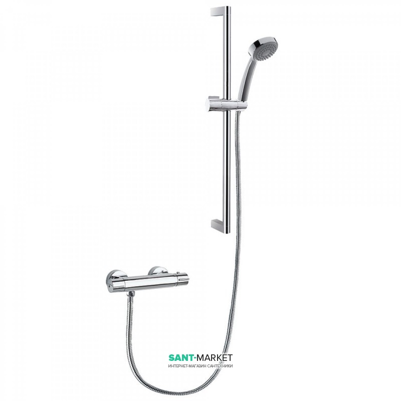 Термостат для душа Tres Flat-Tres с ручным душем хром 20419602